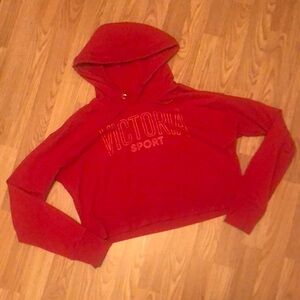 VICTORIA’S SECRET SPORT Red Crop Sweatshirt